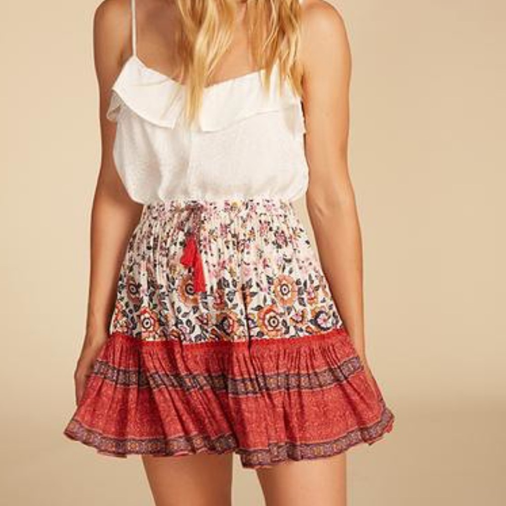 NWT Spell Elle Boho Mini Skirt in Rosewood Size Large - Picture 3 of 16